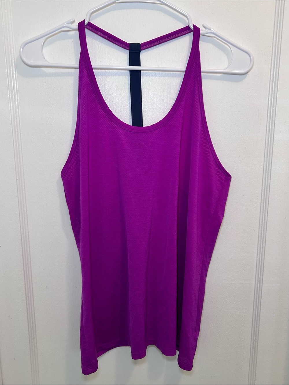 Athleta Purple T-Back Mesh Activewear Workout Tank Top Women’s L